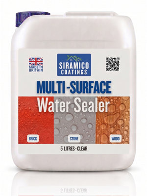 B&Q -  Multi-Surface Water SealerClear Waterproofer5 LitresUniversal Water Sealer For BrickStone & Wood