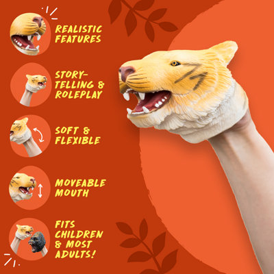 Wild Thingz Tiger Hand Puppet - Role Play Toy - Image 3