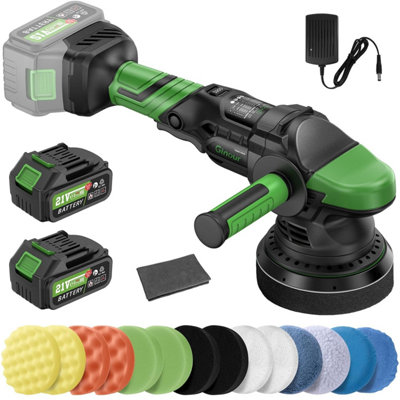  - Ginour Cordless Car Polisher For Detailing900 W Brushless Dual Action With 2 21 V 3.0 Ahbatteries5 Variable Speeds 2000-4600