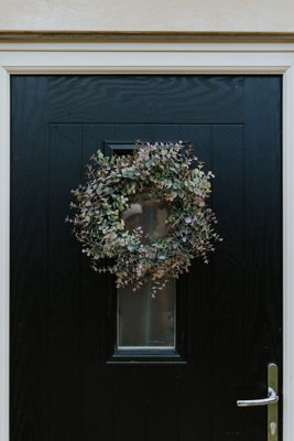 B&Q -  Green Eucalyptus Front Door Wreath