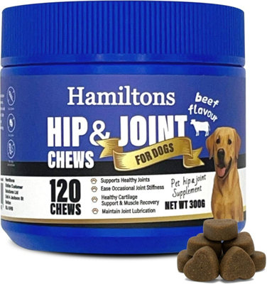 Hamiltons Hip And Joint Supplement 120 Beef Flavour Treats Chews For Dogs from B&Q
