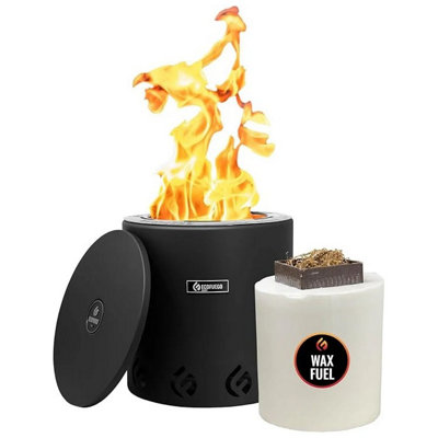 Eco Fuego Ecofuego El Campo Wax Fire PitMatte Black from B&Q