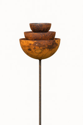 Large Rusty Metal Rain Catcher Garden OrnamentGarden Gift from B&Q