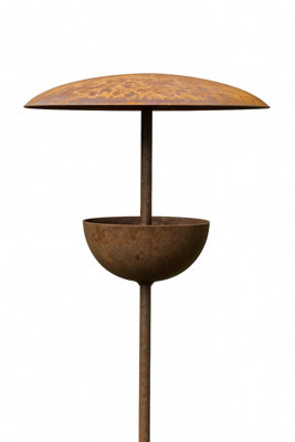Rusty Outdoor Metal Bird Feeder StationBird Feeder Stake from B&Q