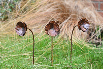 Savage Works Orange Metal Garden Poppy Flower - 1 Poppy - Image 3