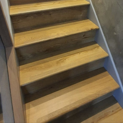 Finsbury Park Natural Oak Laminate Stair & Riser from B&Q