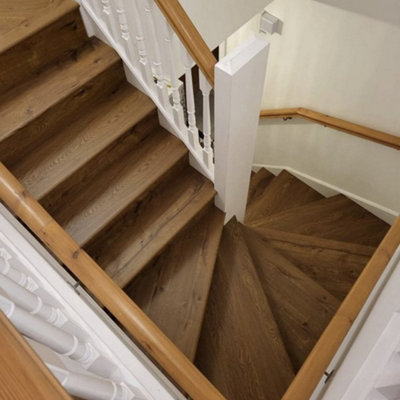 Holborn Smoked Oak Laminate Stair & Riser from B&Q