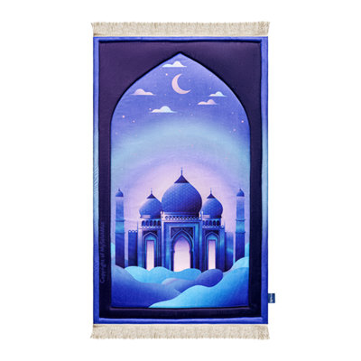 My Salah Mat Prayer RugThick Large Padded Sajadah For Toddlers And Kids By Urban Rugs Uk Soft Islamic MatBlue from B&Q