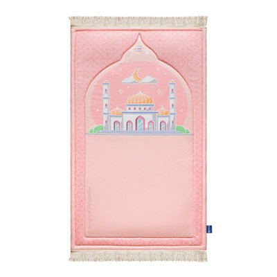 My Salah Mat Prayer RugThick Padded Sajadah For Toddlers And KidsSoft Islamic Mat For Eid And Ramadan TravelBlush Pink from B&Q