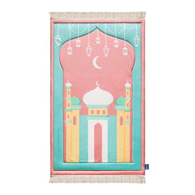My Salah Mat Prayer RugThick Padded Sajadah For Toddlers And Kids By Urban Rugs Uk Soft Islamic MatPink Mumbai Mosque from B&Q