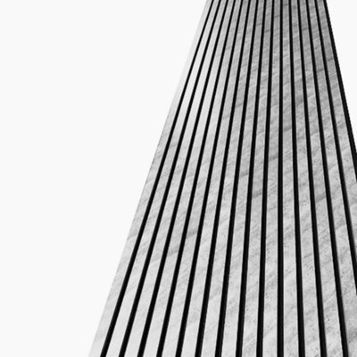  - Decorative Acoustic Slat Panel In Light Stone 240Cm X 60Cm