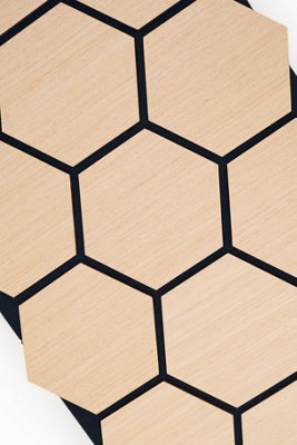 Hexa Acoustic Panel (Natural Oak)800mm X 658mmVolga Panels™ from B&Q