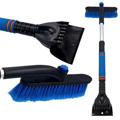 The Dustpan & Brush Store Telescopic Ice Scraper For Car Windscreen With 360 Degree Scratch-Free Snow Brush For Car from B&Q