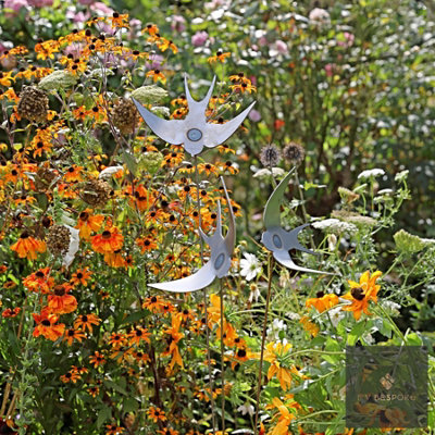 LV Bespoke Swaying Swallow Decorative Garden Stake. from B&Q