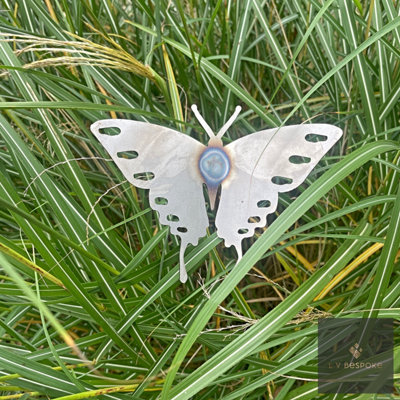 LV Bespoke Swaying Butterflydecorative Garden Stake. from B&Q