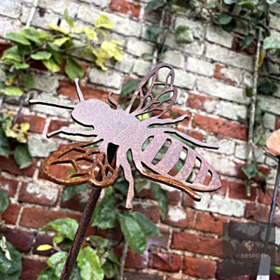 LV Bespoke Swaying Bee Decorative Garden Stake. from B&Q