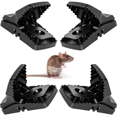 BATUUTAH Long 4 Pack Rat TrapsInstantly Kill Rodents With Strong Snap Mechanism 14Cm from B&Q