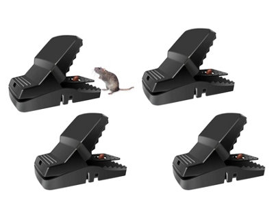 BATUUTAH 4 Pack 21Cm Xxl Rat Killer Traps Durable Reusable Easy To Use Rodent Catcher Large Pest Control Solution from B&Q
