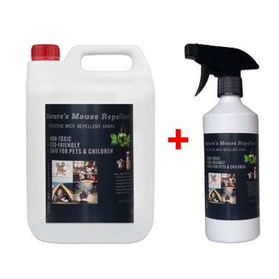 Batuutah Rat Mouse Repellent Spray 2.5L + 500Ml Natural Deterrent Indoor Outdoor from B&Q