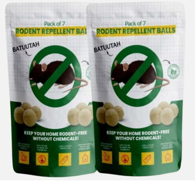BATUUTAH Peppermint Rodent Repellent Balls 2 Pack Mouse Deterrent (14 Balls) from B&Q