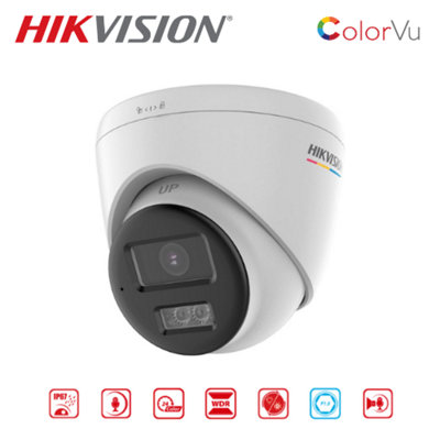 Hikvision 2Mp Camera Ds-2Ce72Df3T-Lxts Hybrid Light Two-Way Audio Turret Camera 2.8mm