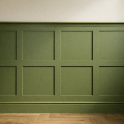  - The Croston Wall Mdf Shaker Panelling Kit (6 X 100Cm And 10 X 37Cm Slats) Covers 2M X 1M (Wall Panel Kit By Trims & Co.)
