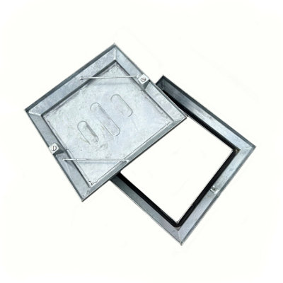 Double Sealed 300mm X 300mm Recessed Internal Screeding Tiling Manhole Cover & Frame Overall Size 380mm X 380mm X 45mm Tray Depth from B&Q