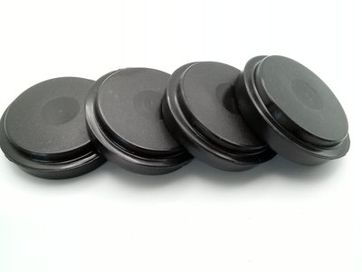  - Castor Cups- Large Black Pvc Furniture /floor Protector- Pack Of 4