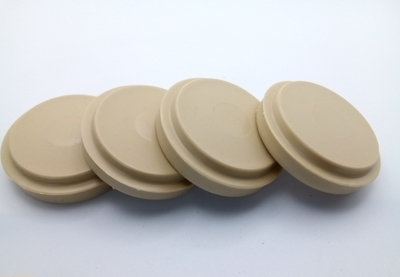  - Castor Cups- Large Beige Rigid Furniture/ Floor Protector- Pack Of 4
