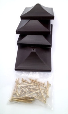 Fence Post Protection Caps - Brown Pack of 16- Fits 75 x 75mm wooden ...
