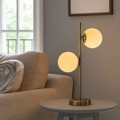 Pagazzi Lighting Light Pagazzi Ing Pagazzi Lior Antique Brass & Glass Table Lamp Size 2