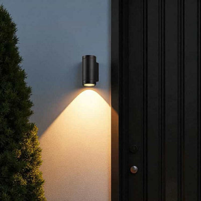Ultra Beam Lighting Ultrabeam Black Outdoor Led Wall Light 6 Watt Led 430 Lumen Wall Downlight from B&Q