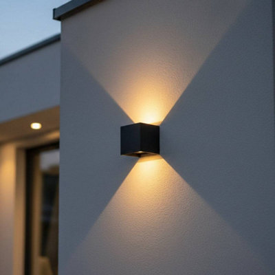 Ultra Beam Lighting Ultrabeam Black Up And Down Outdoor Led Wall Light 6 Watt Led 600 Lumens from B&Q