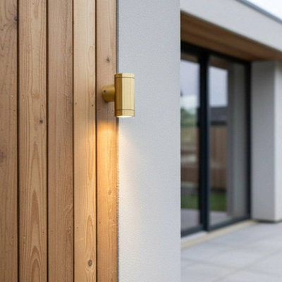 Ultra Beam Lighting Ultrabeam Brass Outdoor Led Wall Light 3 Watt Led 300 Lumen Wall Downlight from B&Q
