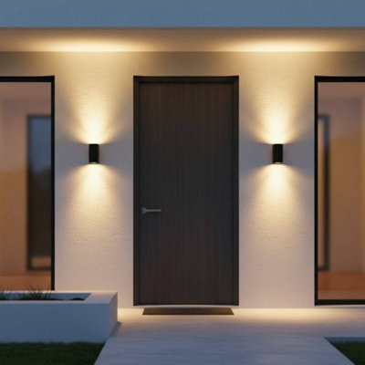 Ultra Beam Lighting Ultrabeam Black Up And Down Outdoor Led Wall Light 10 Watt Led 860 Lumen from B&Q