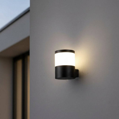 Ultra Beam Lighting Ultrabeam Black Outside Led Wall Light 9 Watt Led 800 Lumen Height 140mm from B&Q