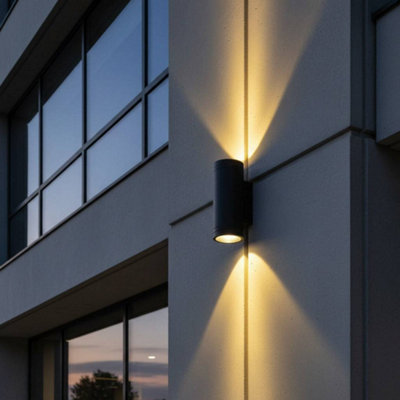 Ultra Beam Lighting Ultrabeam Black Up And Down Outdoor Led Wall Light 24 Watt Led 1800 Lumen from B&Q