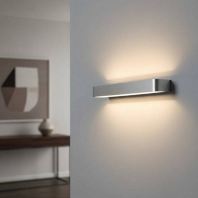 Ultra Beam Lighting Ultrabeam Brushed Aluminium Up And Down Indoor Led Wall Light 20 Watt Led 1600 Lumens Width 600mm from B&Q