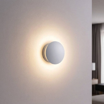 Rackhams White/Light 6 Watt Led Round Indoor Decorative Wall - Image 3