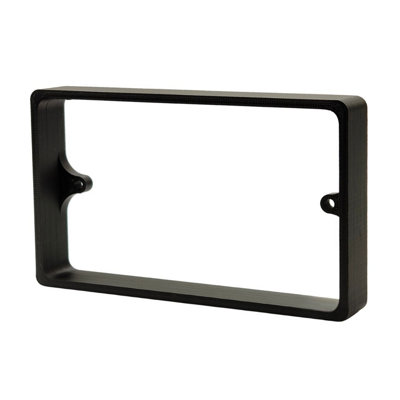 B&Q -  Black 20mm 2-Gang Socket Spacer
