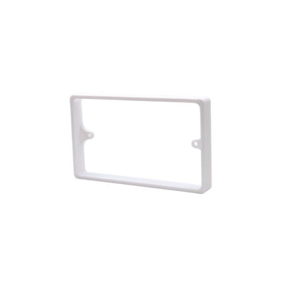 B&Q -  White 15mm 2-Gang Socket Spacer
