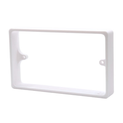 B&Q -  White 20mm 2-Gang Socket Spacer