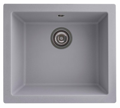 B&Q -  Weston 1.0 Bowl Grey Composite Inset/undermount