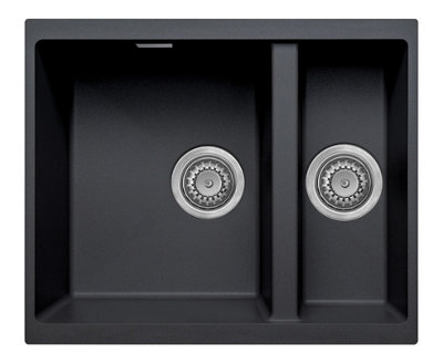 Harlyn Sennen Black Bowl And A Half Granite Sink