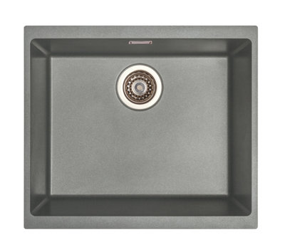 Harlyn Sennen Grey Single Large Bowl Granite Sink