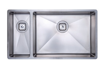 Harlyn Carbis 150 Extra Large Stainless Steel Undermount Kitchen Sink1.5 Left Hand Bowl