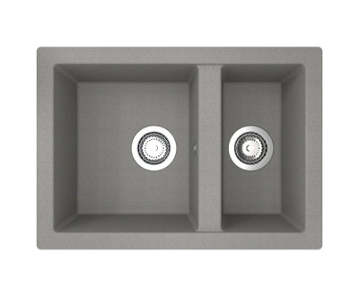 Rocklite Weston 1.5 Bowl Grey Composite Inset/undermount from B&Q