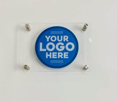 One Of A Kind Design Uk Personalised Acrylic Business Office Logo Sign PlaqueStainless Steel Uv Hd Printing With 3mm Clear Acryl from B&Q