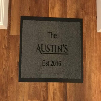 One Of A Kind Design Uk Personalised Welcome Doormat from B&Q