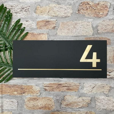 One of a Kind Design UK One Of Kind Uk Personalised Modern House Sign Acrylic Door Number Plaque-30X15 Cm (Spg) from B&Q